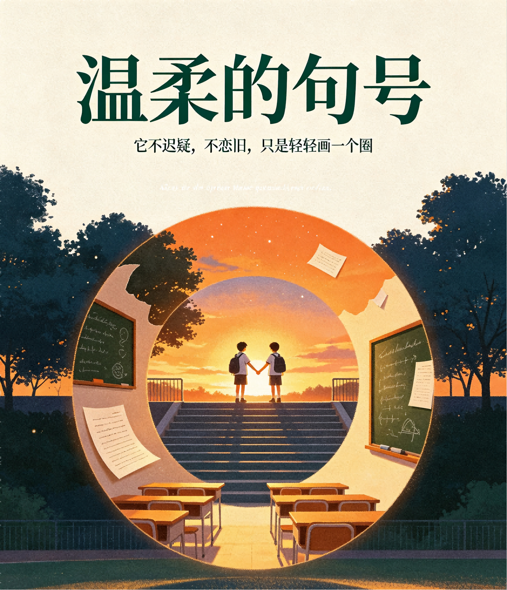黑板上的句号